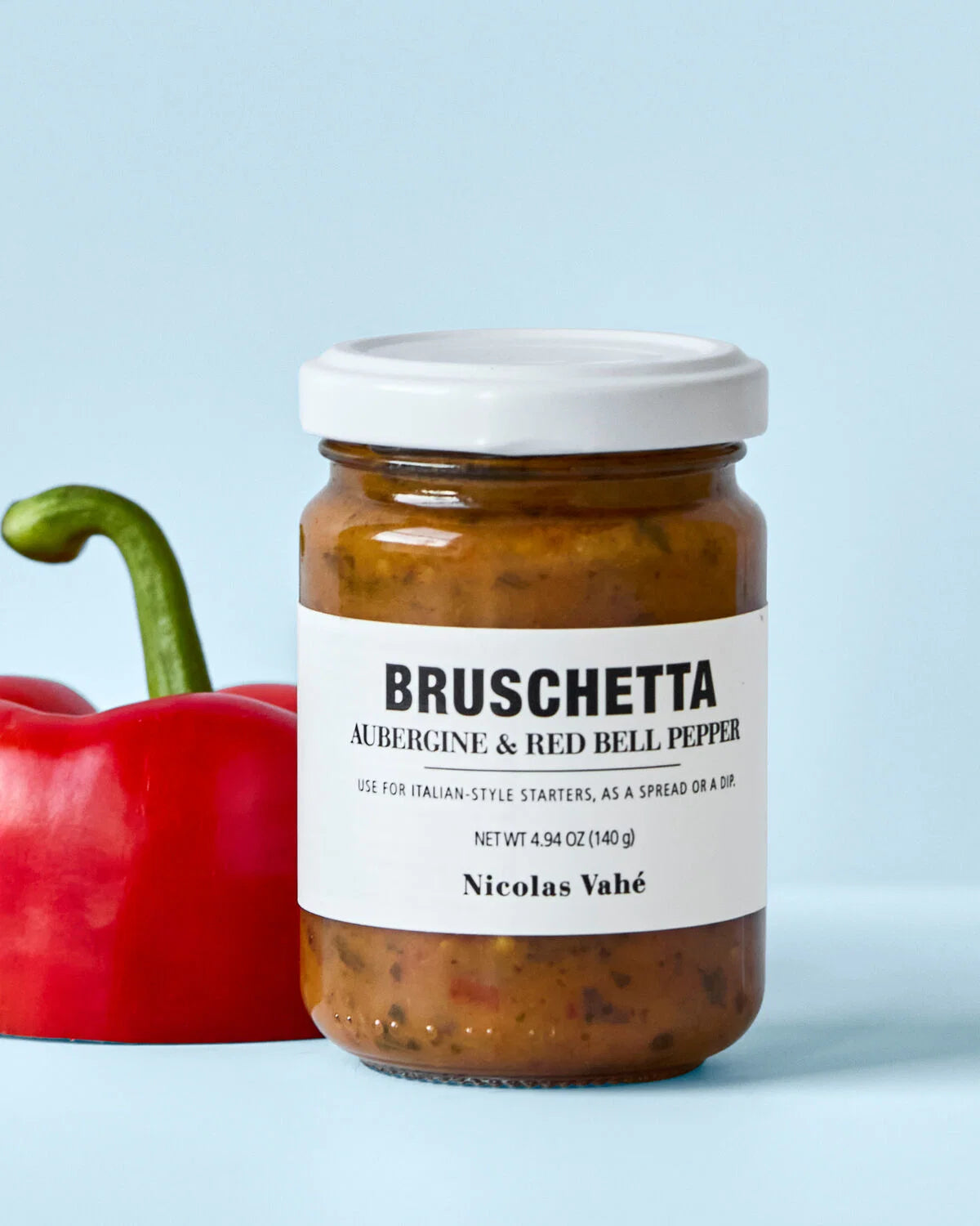 Nicolas Vahé - Bruschetta - Aubergine & red bell pepper, 140 g