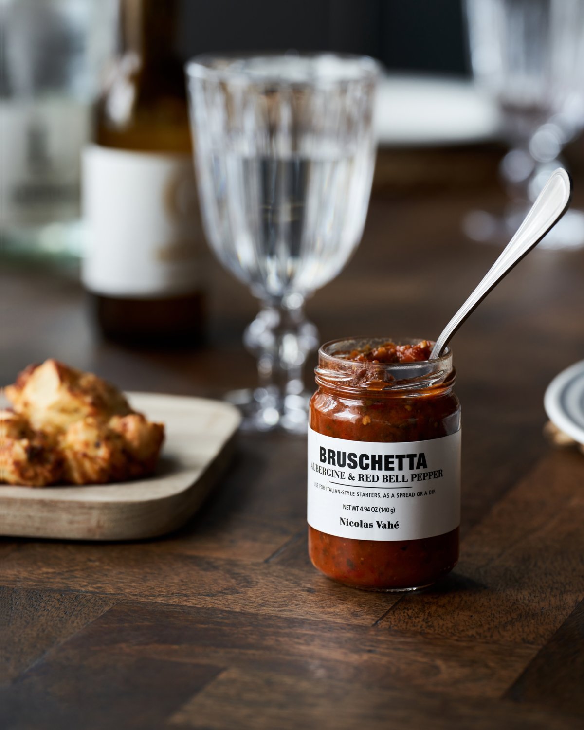 Nicolas Vahé - Bruschetta - Aubergine & red bell pepper