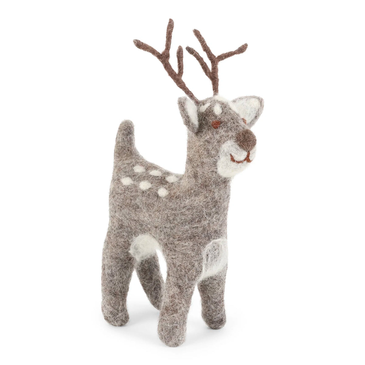 Gry & Sif - Julepynt - Stor grå hjort 17 cm