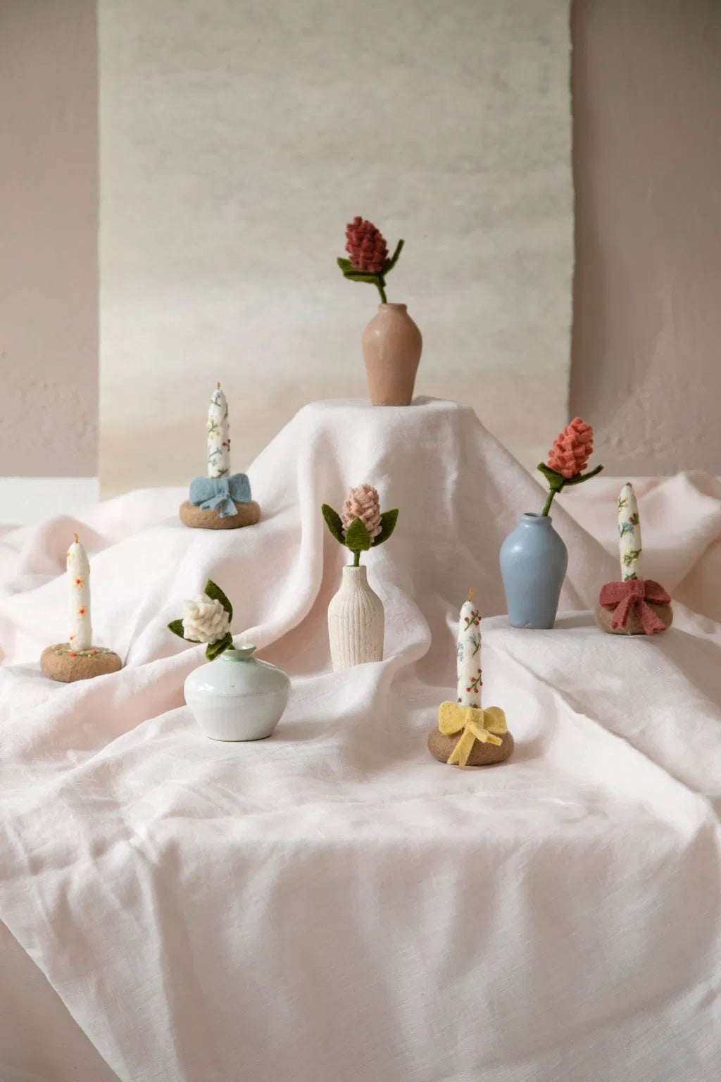 Gry & Sif - Blomst - Artiskokblomst Støvet Rød