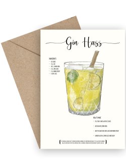 Mouse & Pen - Lykønskningskort - Gin Hass A6