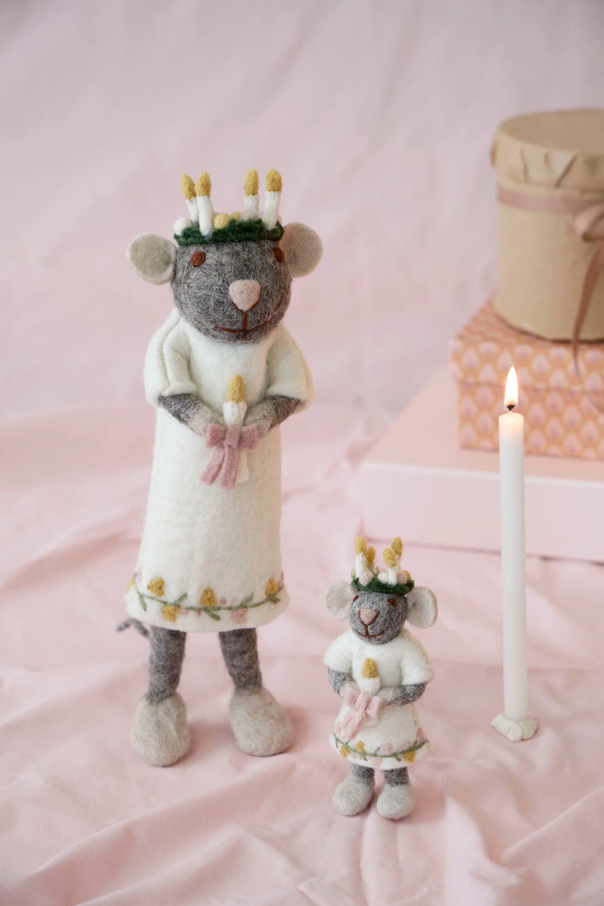 Gry & Sif - Julemus - Lille grå Lucia-mus