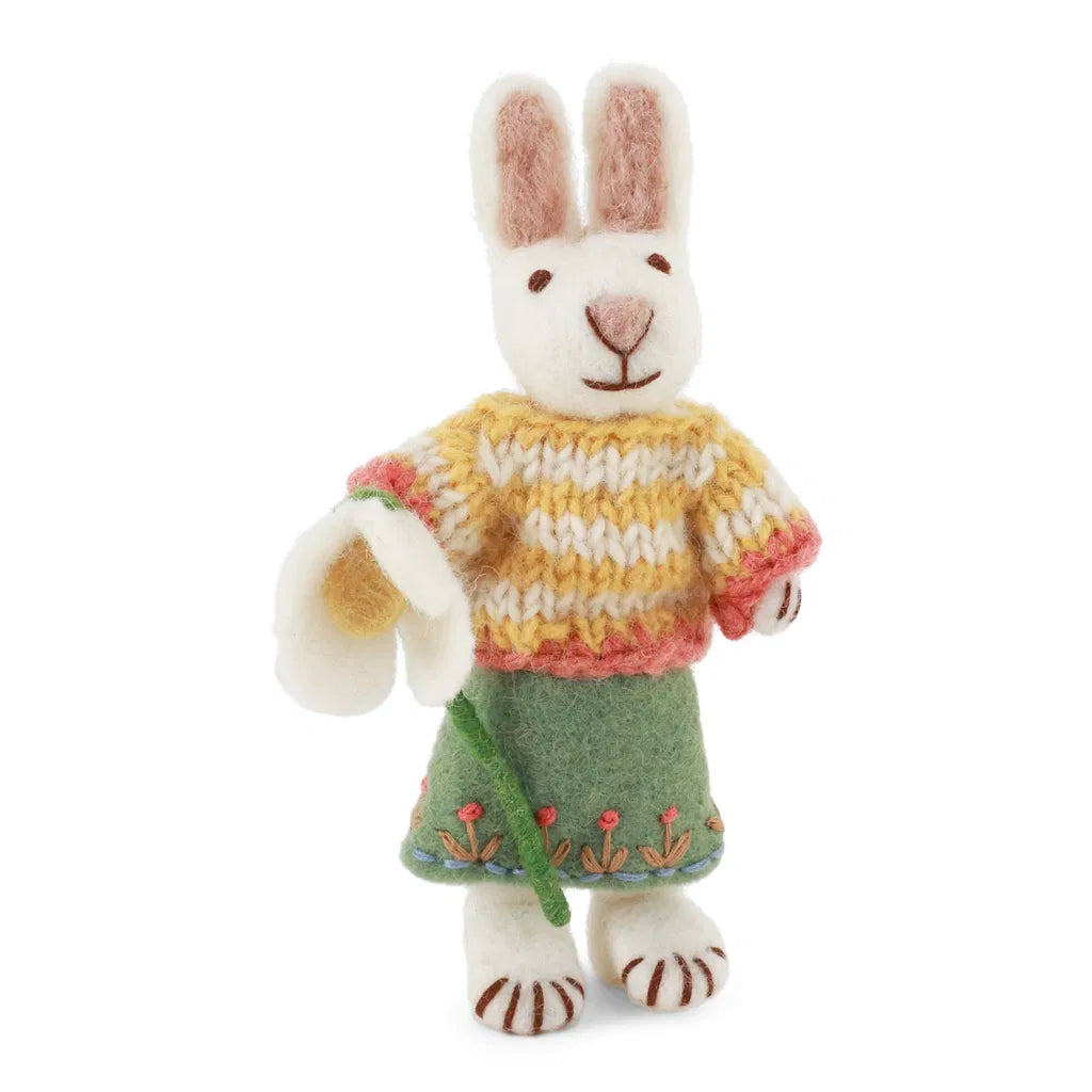 Gry & Sif - Påskehare - Hare hvid nederdel & Vintergæk