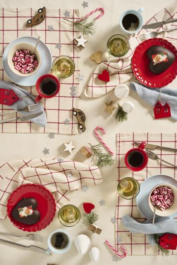 Ib Laursen - Viskestykke - Røde tern