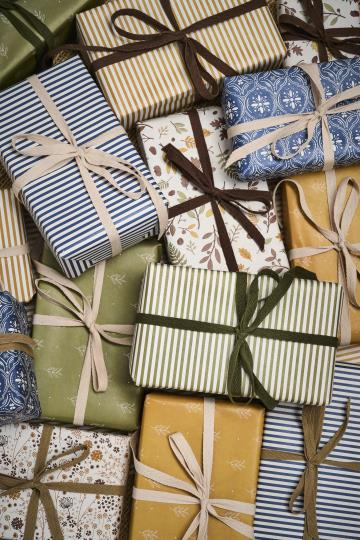 Ib Laursen - Gavepapir - Blå striber