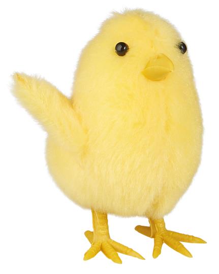 Ib Laursen - Påskepynt - Kylling gul plys pakning m/3 stk
