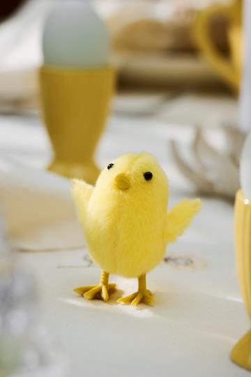 Ib Laursen - Påskepynt - Kylling gul plys pakning m/3 stk