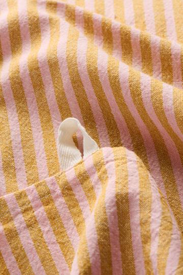Ib Laursen - Viskestykke - Linea m/mustard og lyserøde smalle striber
