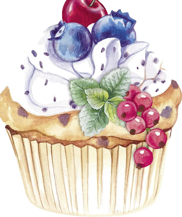 Servietter Sweet Cupcake (Formet)-Servietter-Butik Square-Butik Square