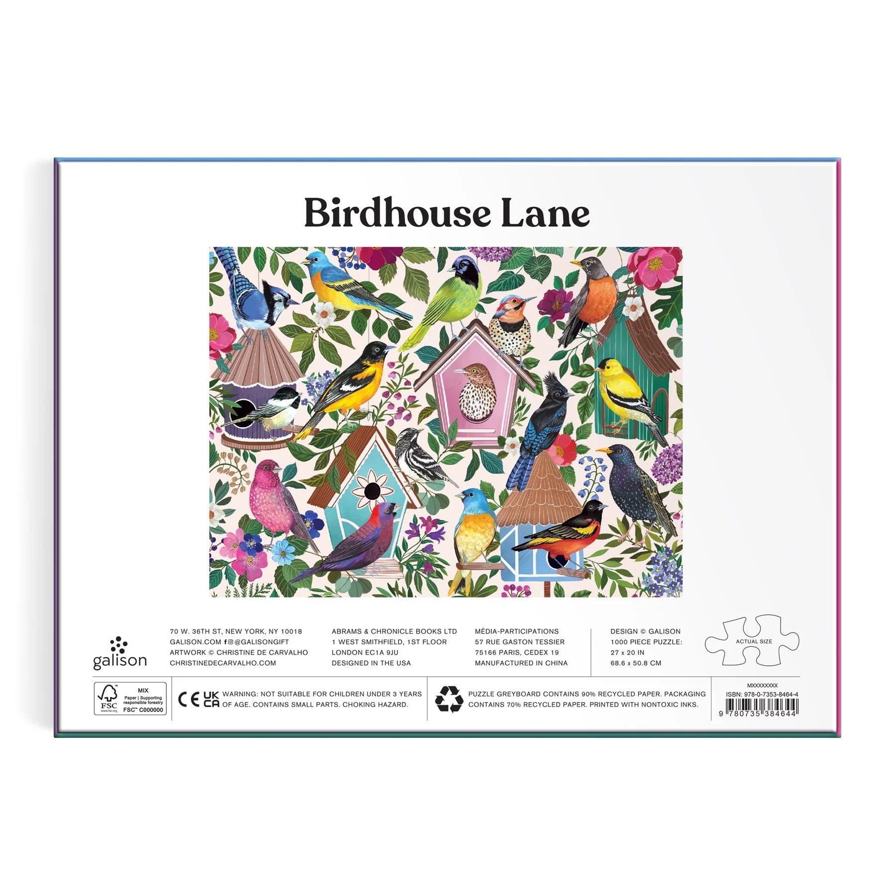 Galison - Puslespil - Birdshouse Lane