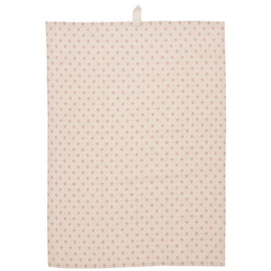 Ib Laursen - Viskestykke - Rødt jule mønster