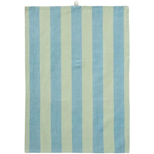 Ib Laursen - Viskestykke - Linus m/lysegrønne og blå brede striber