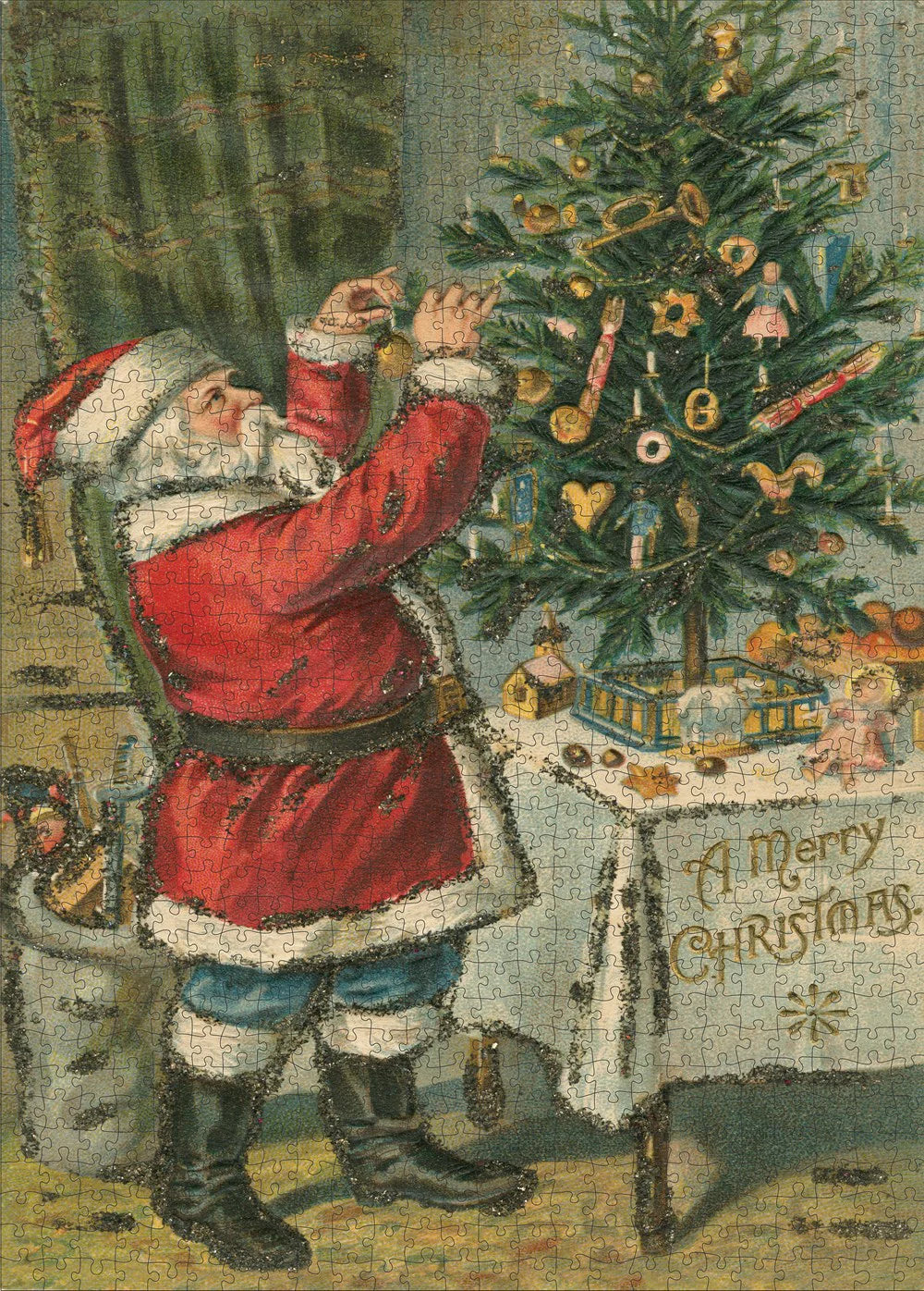 Galison - Puslespil - Santa Trims the Tree