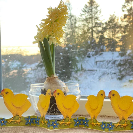 Butik Square - Remse - Kyllinger med lilla blomster