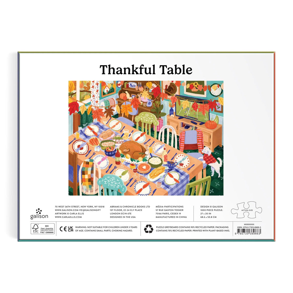 Galison - Puslespil - Thankful Table