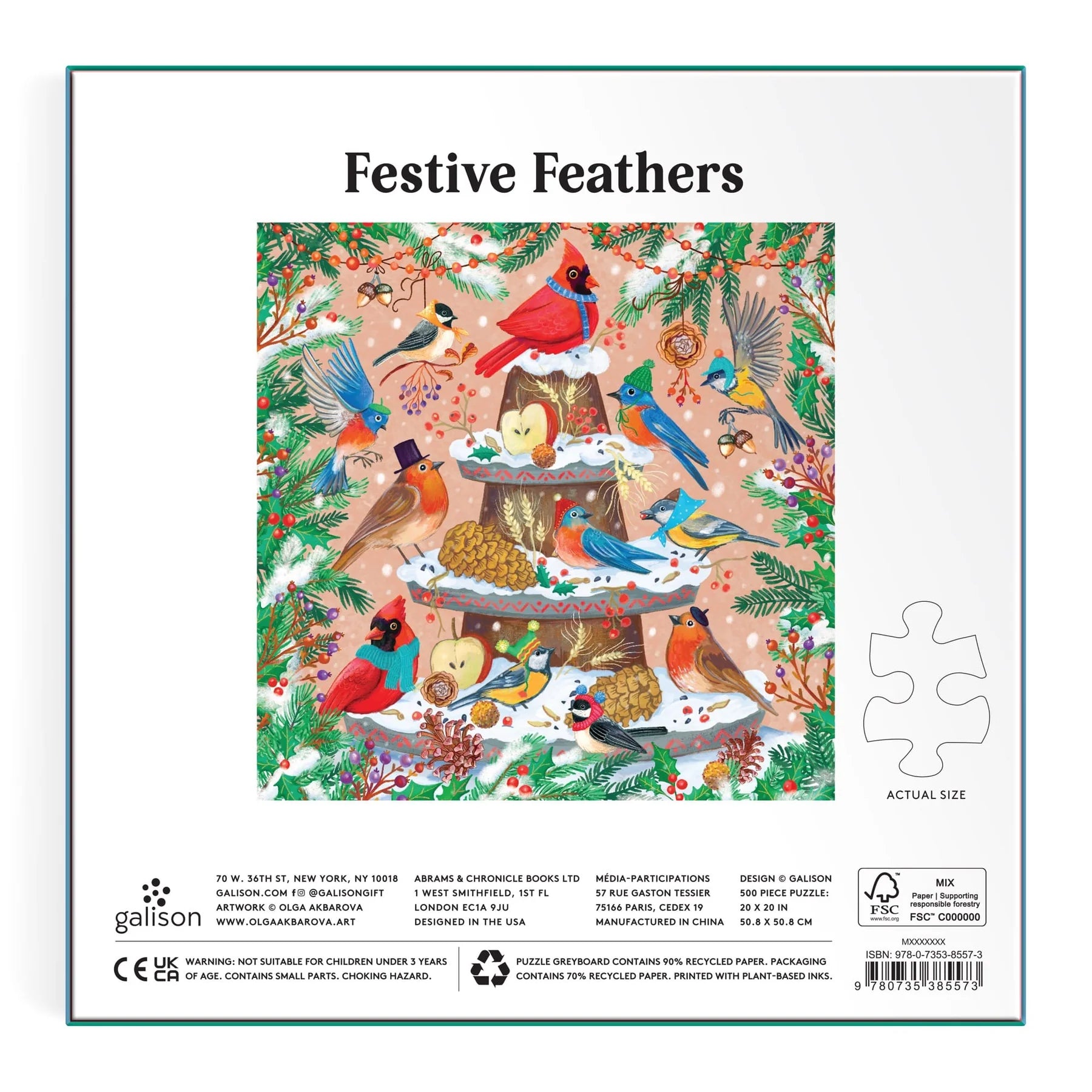 Galison - Puslespil - Festive Feathers