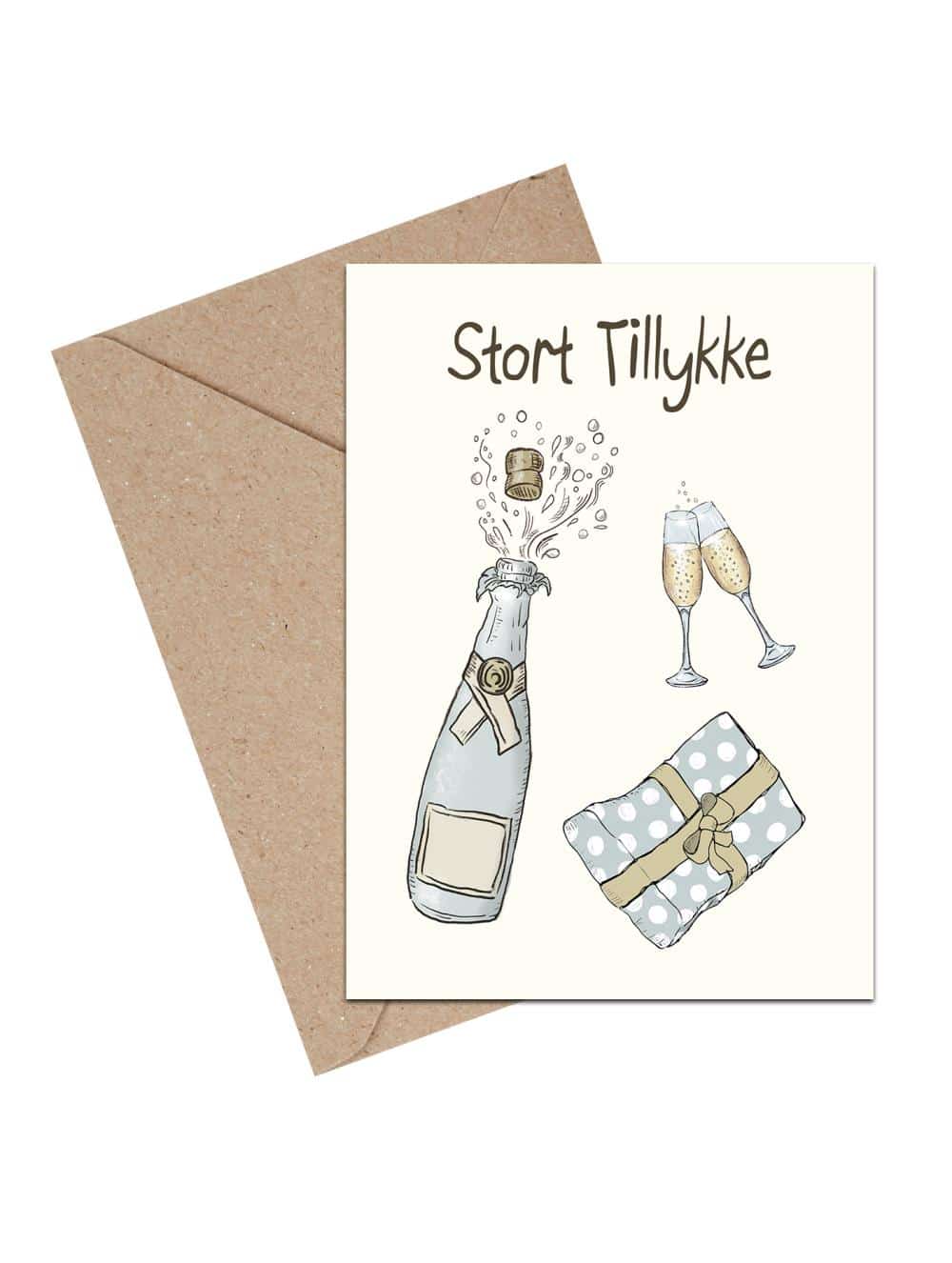 Stort Tillykke-Kort A6-Mouse & Pen-Butik Square
