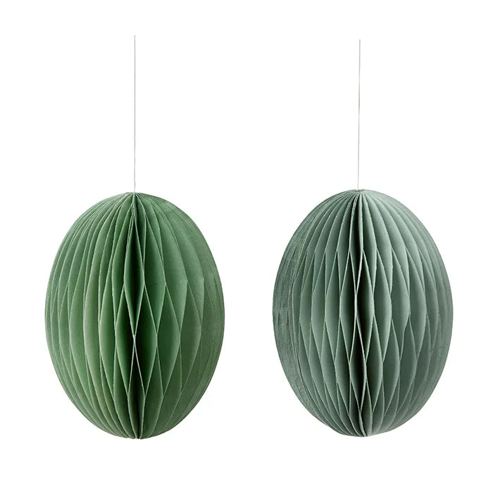 Paper Deco Egg Swirl Ivy L 2 pcs-Påske pynt-Bungalow-Butik Square