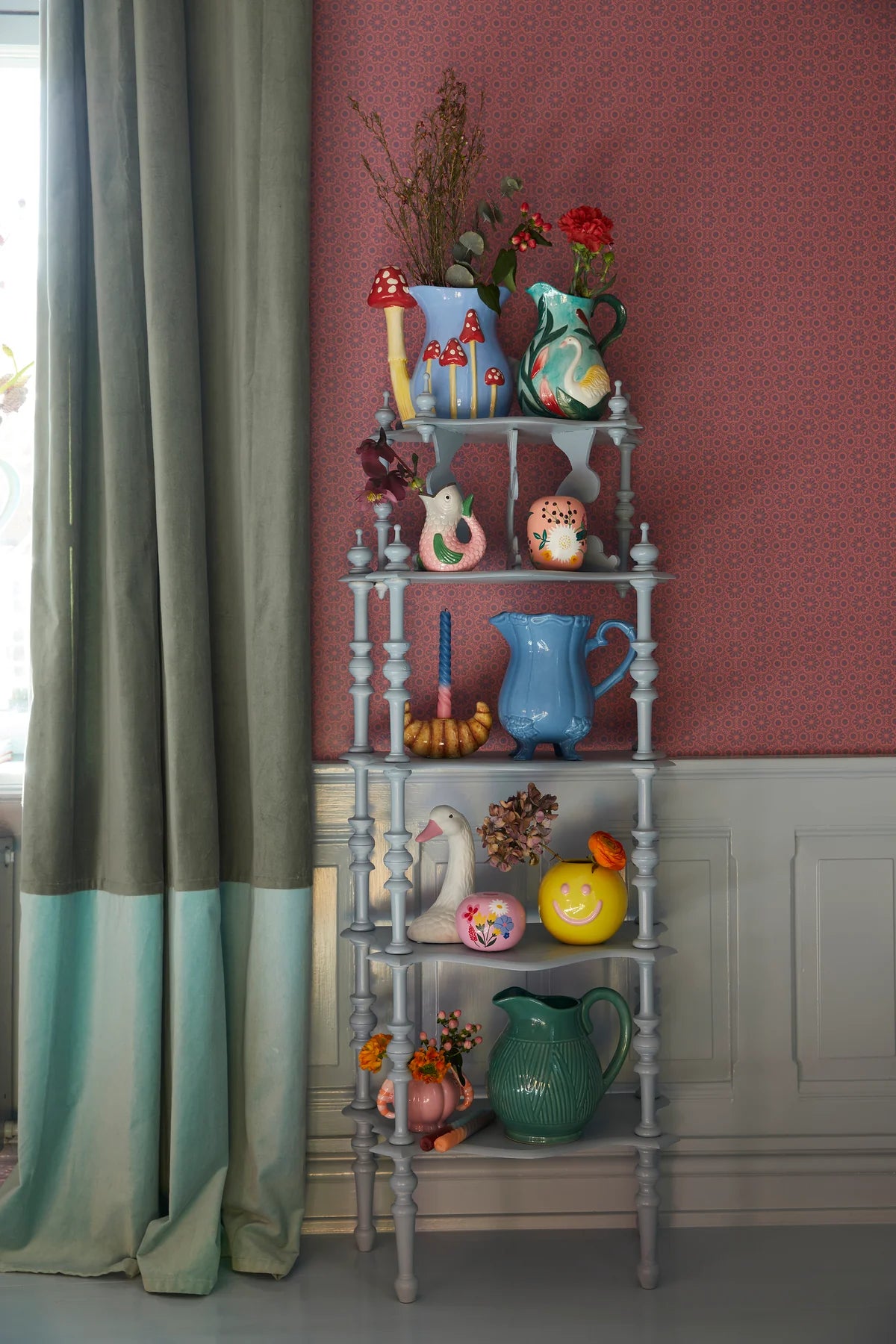 Stor Keramik Kande Blå-Kande-Rice-Butik Square