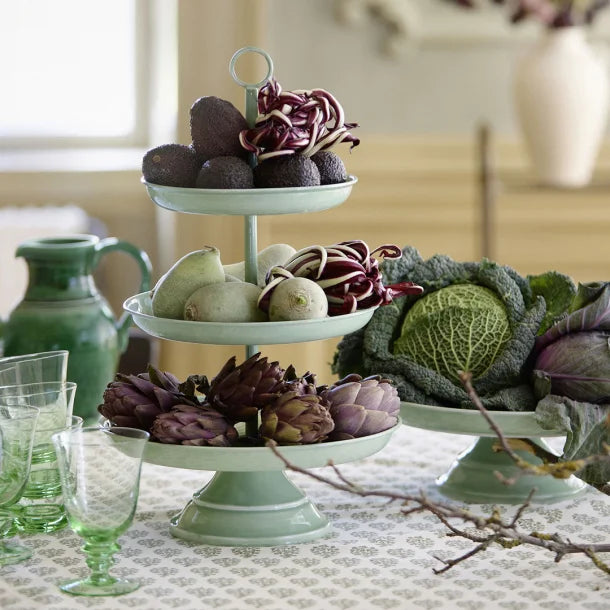 Bungalow - Serveringsfad - Emalje, Grønt