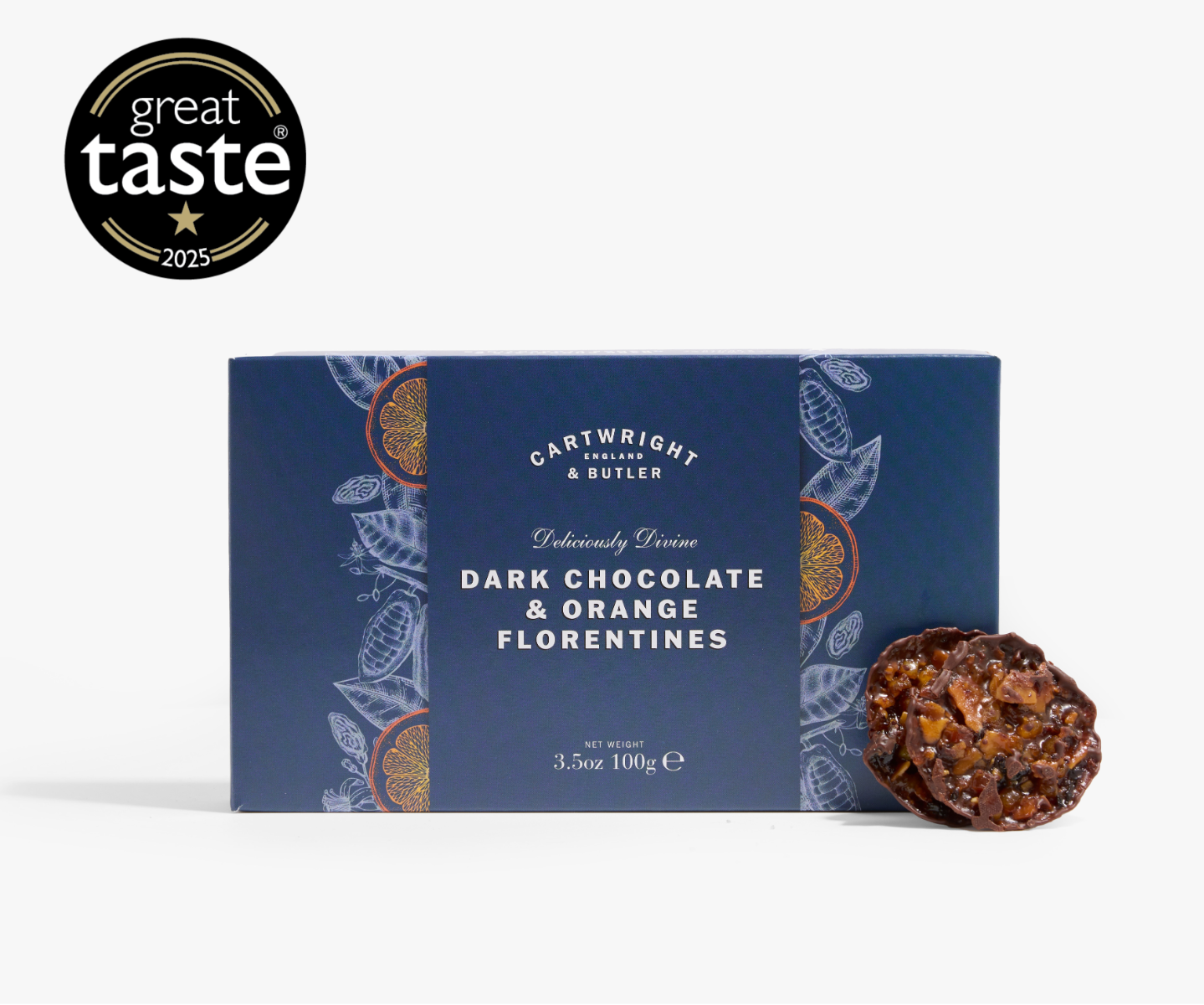 Cartwright & Butler - Småkager - Florentines Orange & Mørk Chokolade