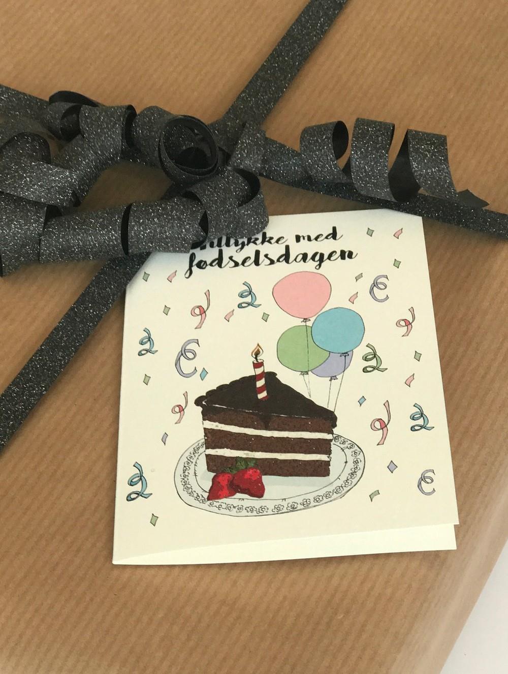 Tillykke med fødselsdagen-Kort A7-Mouse & Pen-Butik Square