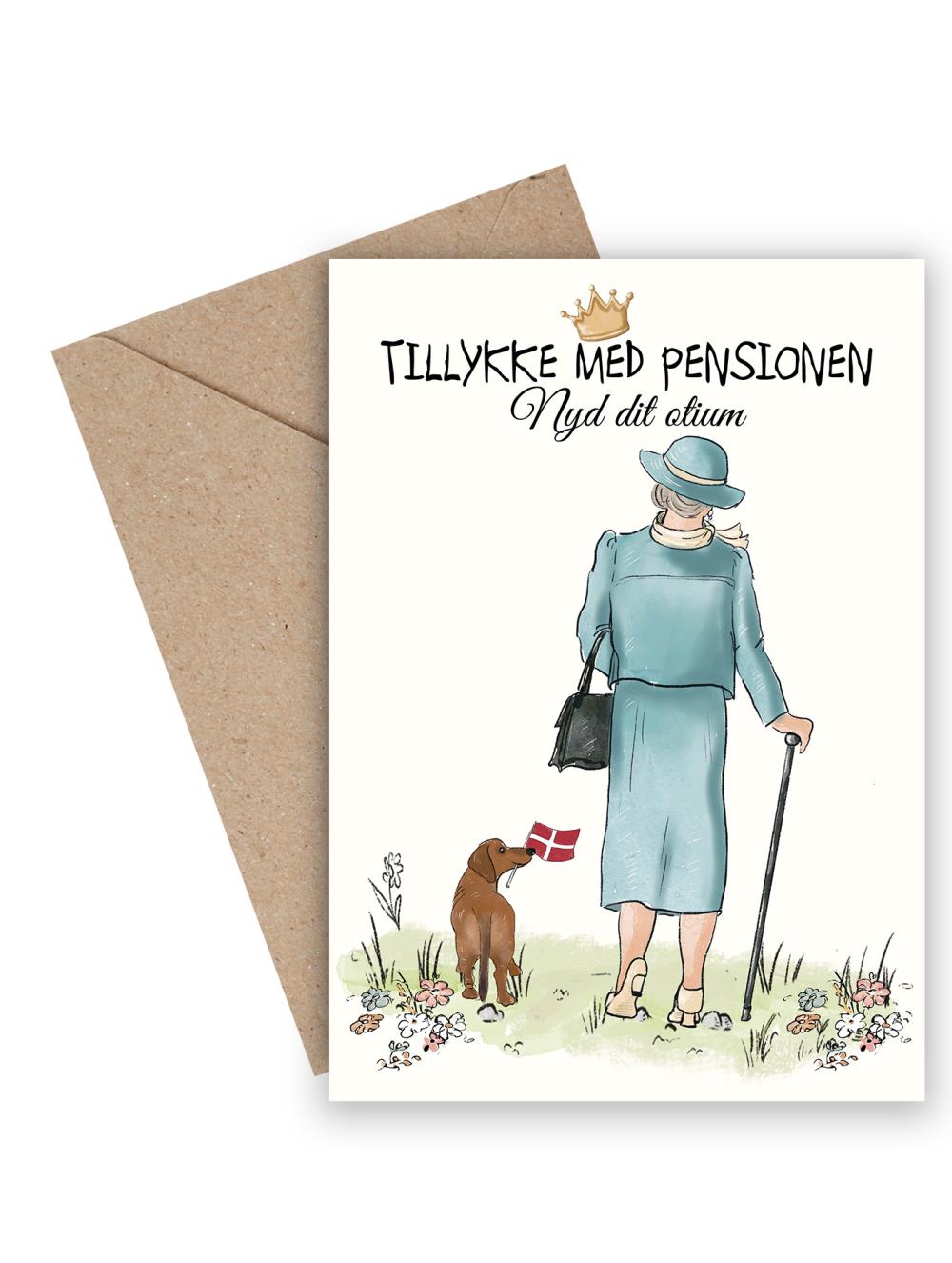 Mouse & Pen - Lykønskningskort - Tillykke med pensionen A6