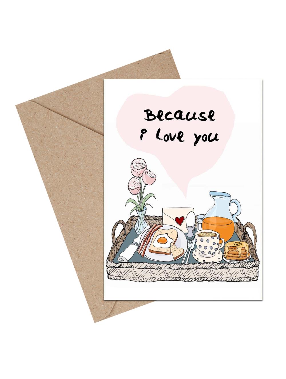 Because I Love You-Kort A7-Mouse & Pen-Butik Square