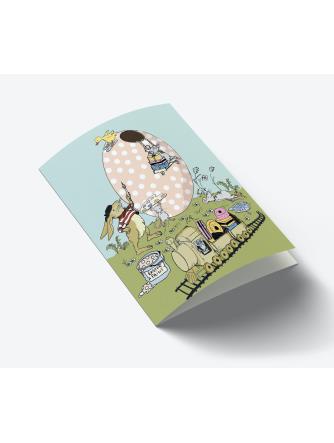 Happy Easter-Kort A7-Mouse & Pen-Butik Square