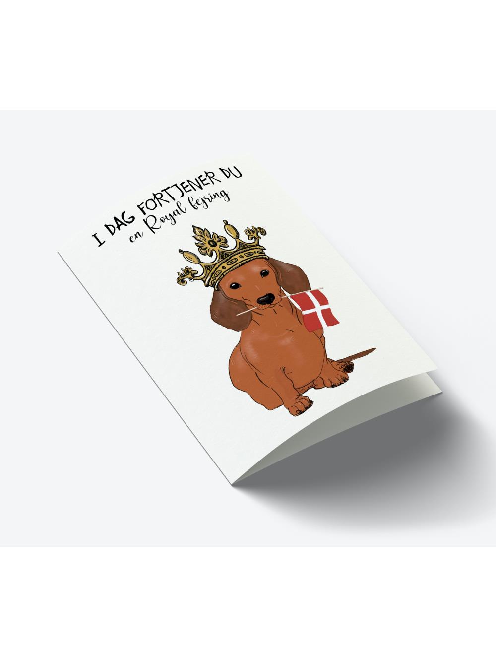 Mouse & Pen - Lykønskningskort - Royal fejring A7