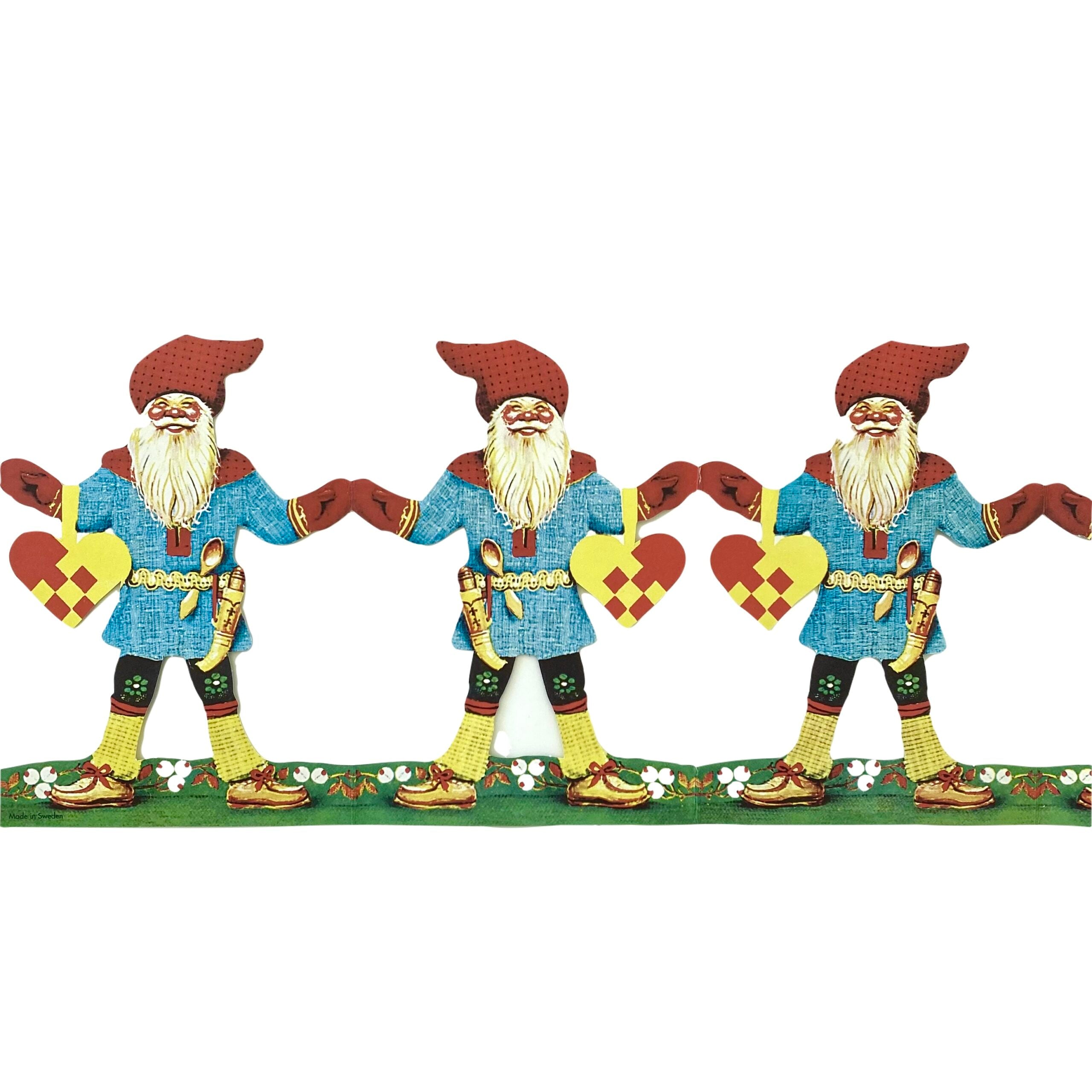 Jule remser i papir-Papirremser-Butik Square-Fläthjärta Tomte-Butik Square