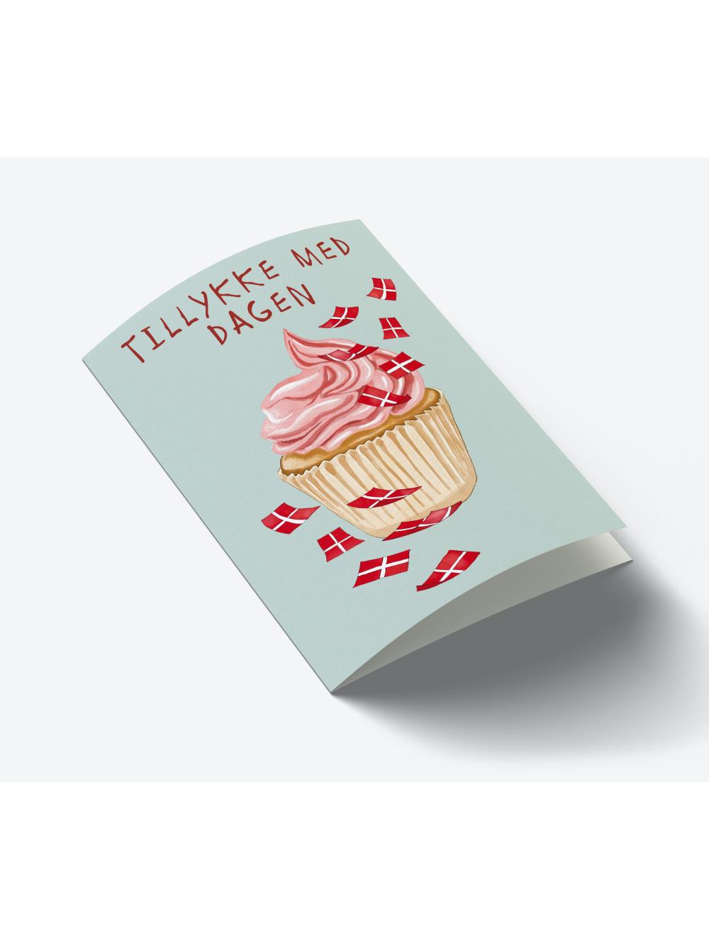 Mouse & Pen - Lykønskningskort - Tillykke med dagen, Cupcake A7