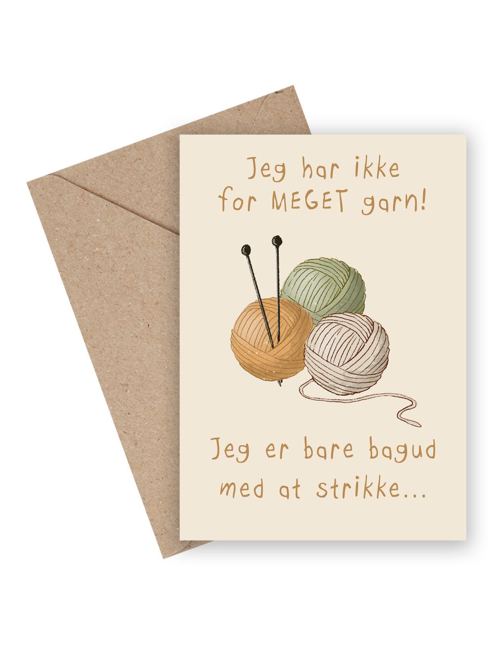 Mouse & Pen - Lykønskningskort - Garn A6