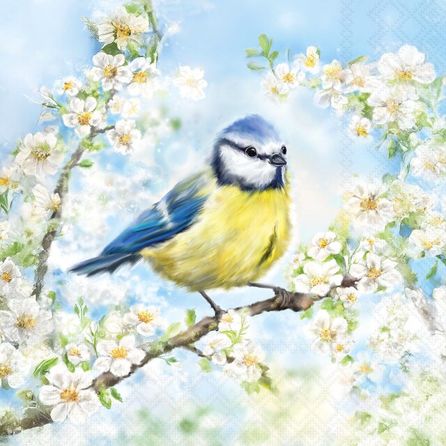 Butik Square - Servietter - Blossom time 25x25
