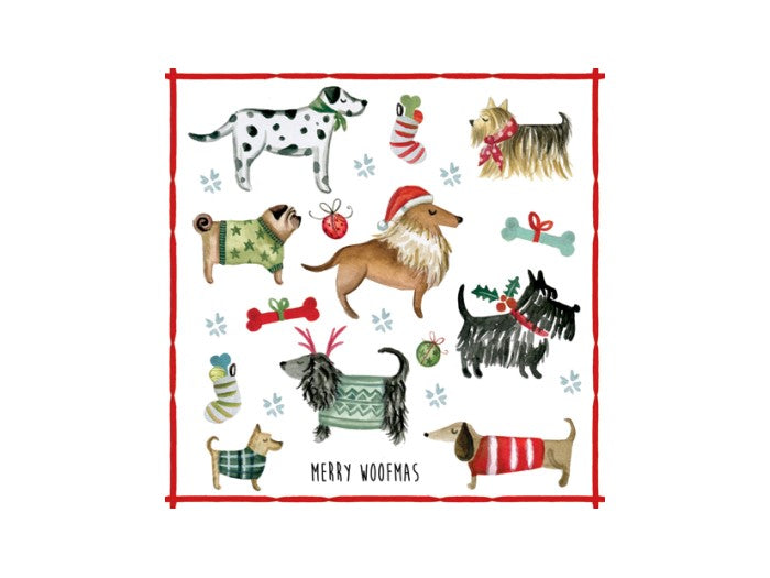 Servietter Merry Woofmas-Servietter-Butik Square-Butik Square
