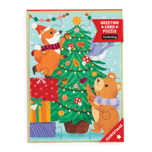 Mudpuppy - Puslespilskort - Christmas