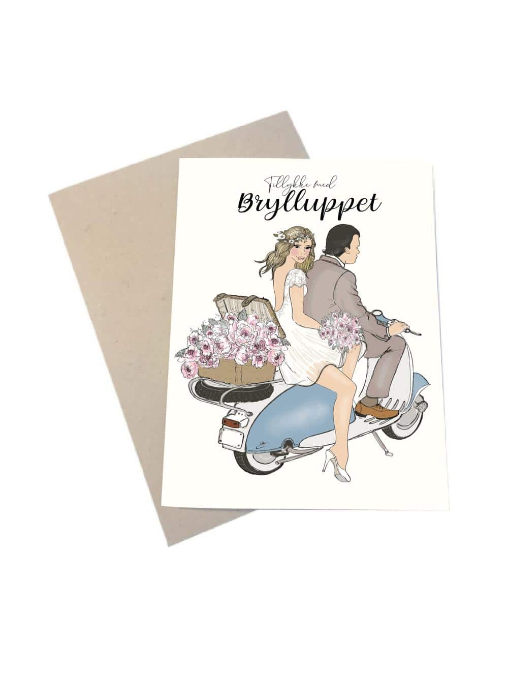 Mouse & Pen - Lykønskningskort - Tillykke Med Brylluppet A6