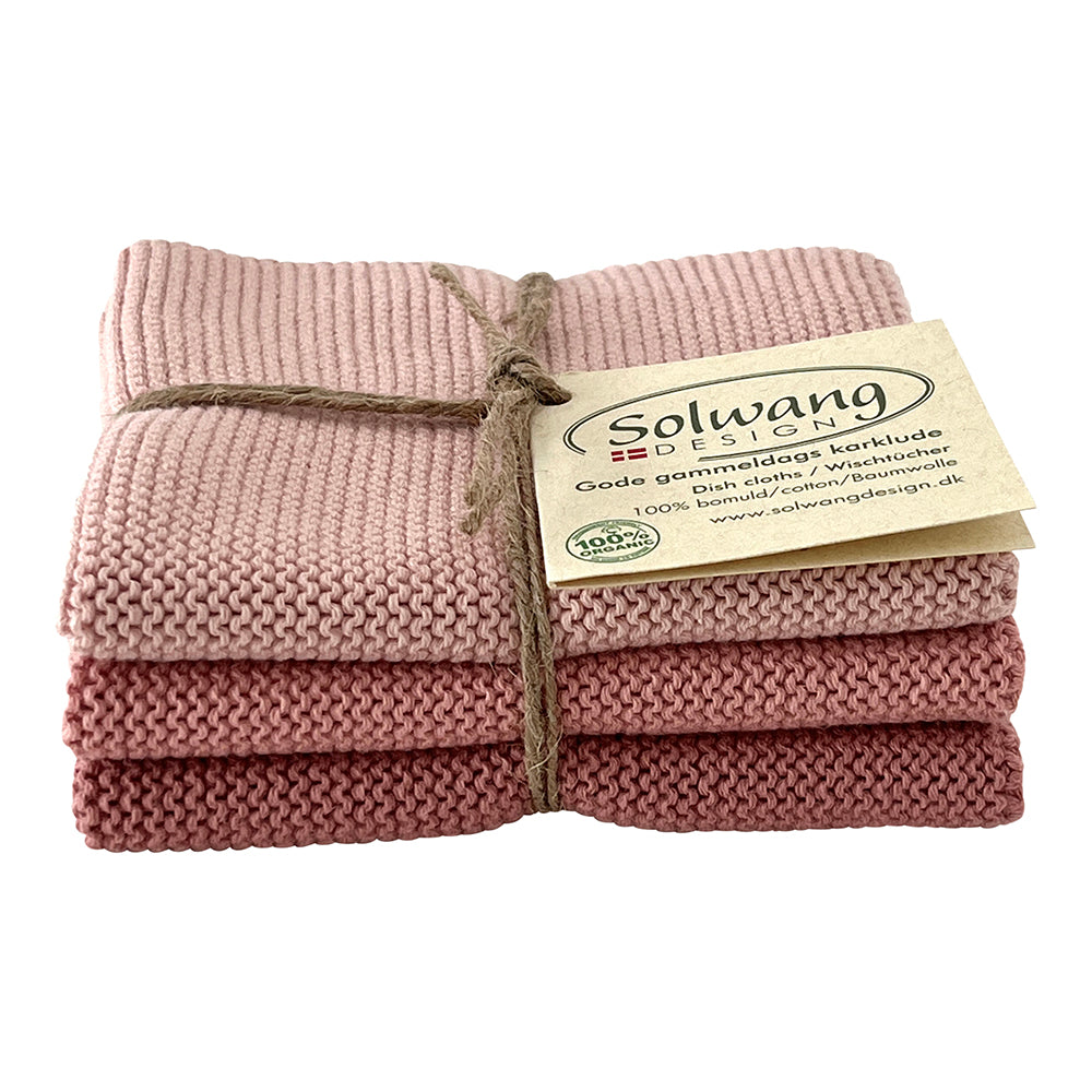 •Solwang - Økologiske karklude - Smokey Rose Kombi