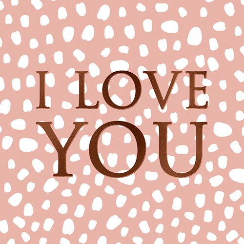 Sköna Ting - Lykønskningskort - I Love You 7,5X7,5 cm