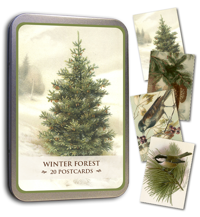 Sköna Ting - Metalæske med kort - Winter Forest