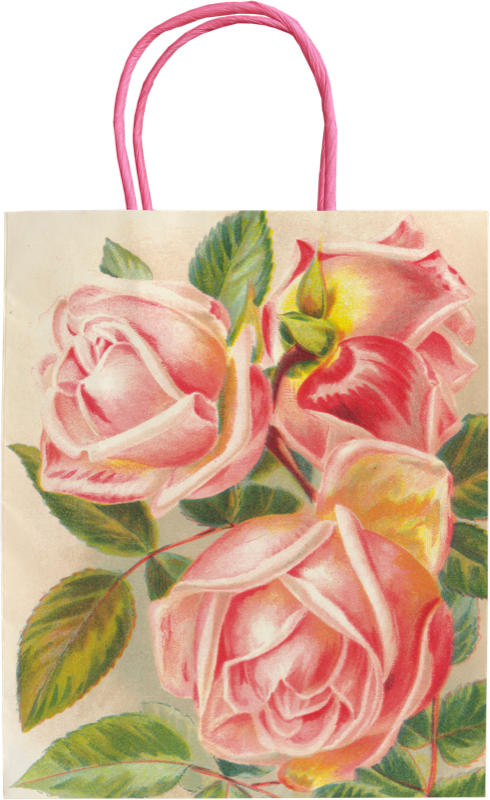 Sköna Ting - Gavepose - Rosa Roser
