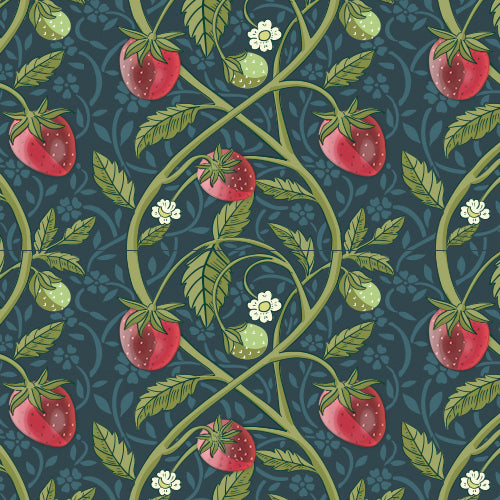 Sköna Ting - Lykønskningskort - Strawberry 7,5X7,5 cm
