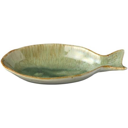 Ib Laursen - Skål - Ocean Green fiskeformet