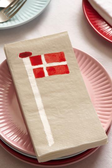 Ib Laursen - Servietter - Dannebrog