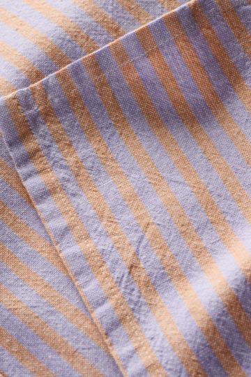 Ib Laursen - Viskestykke - Linea m/lilla og rustikbrune smalle striber