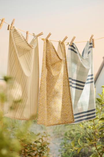 Ib Laursen - Viskestykke - Lucy m/lyseblå, mørkeblå og hvide striber