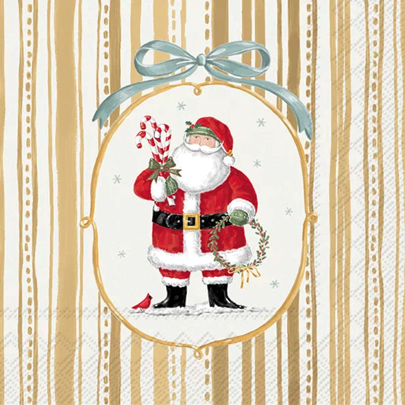 Butik Square - Servietter - Frosty Santa Cream