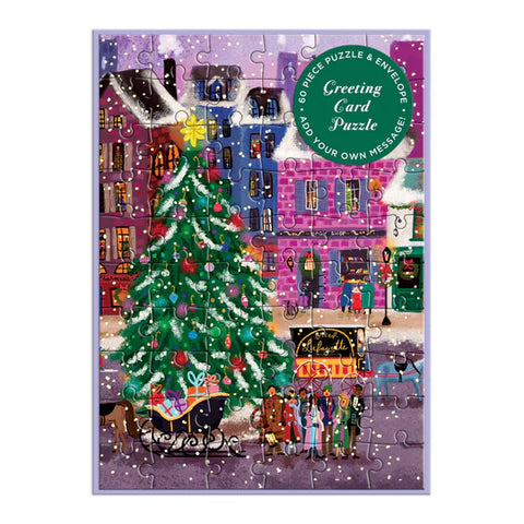 Puslespils kort Christmas Square