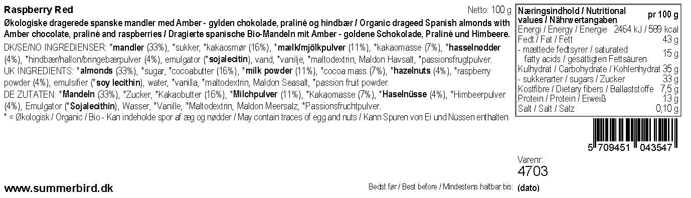 Summerbird - Dragéer - Hindbær