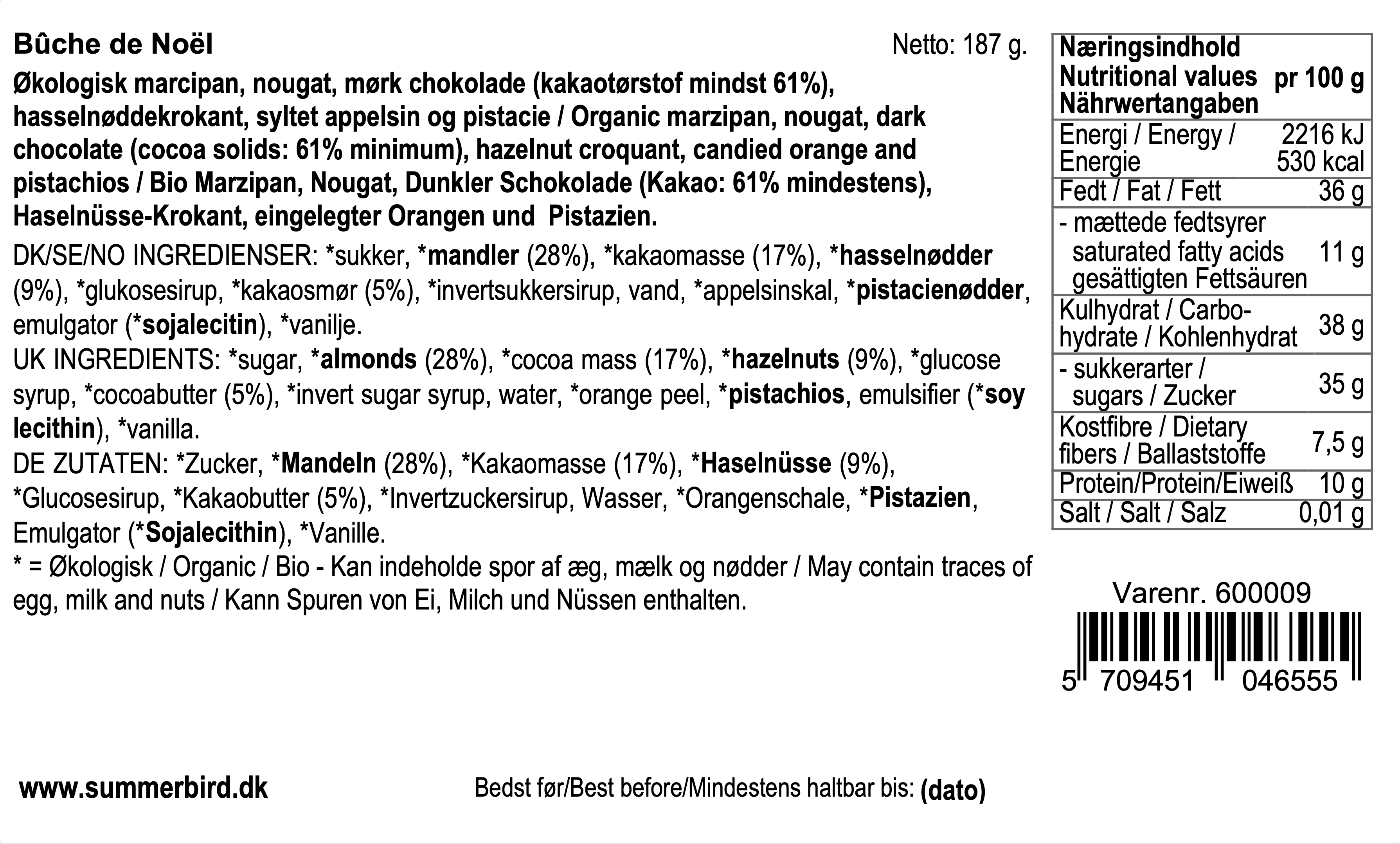 Summerbird - Julebrød - Bûche de Noël Julebrød